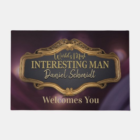 Der interessanteste Mensch der Welt heißt Sie will Fußmatte (Vorderseite)