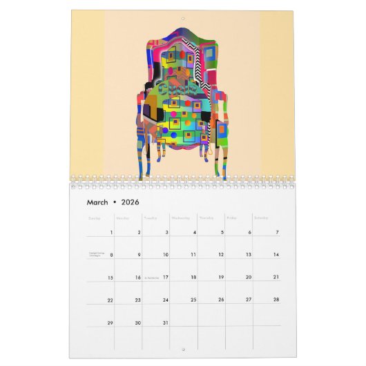 Der interessanteste Sessel-Sammlungenkalender Kalender (Mär 2026)