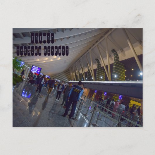 Der internationale Flughafen Taoyuan in Taiwan Postkarte (Vorderseite)