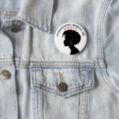 Der Internationale Frauentag ist der 8. März Button (Beispiel)