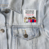 Der Internationale Frauentag ist der 8. März Button (Beispiel)