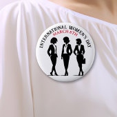 Der Internationale Frauentag ist der 8. März Button