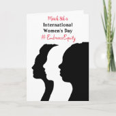 Der Internationale Frauentag ist der 8. März Karte (Vorderseite)