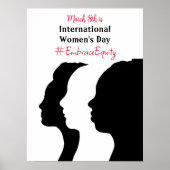 Der Internationale Frauentag ist der 8. März Poster (Vorne)