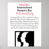 Der Internationale Frauentag ist der 8. März Poster (Vorne)