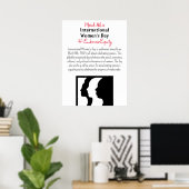 Der Internationale Frauentag ist der 8. März Poster (Heimbüro)