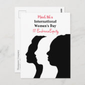 Der Internationale Frauentag ist der 8. März Postkarte (Vorne/Hinten)