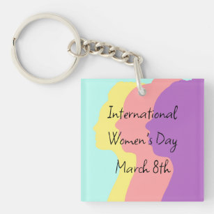 Der Internationale Frauentag ist der 8. März Schlüsselanhänger
