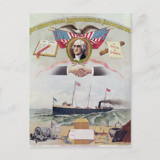 Der Internationale Longshoremen-Verband Postkarte (Vorderseite)