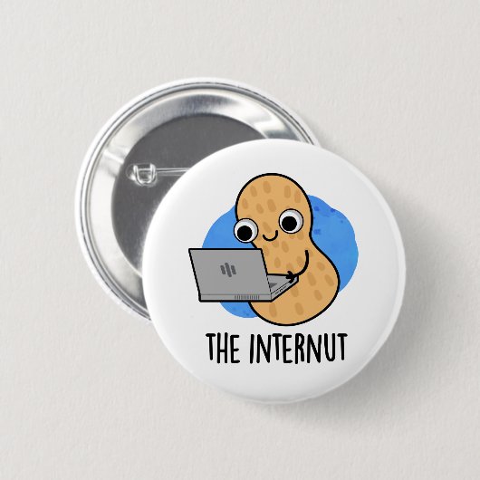 Der Internut Funny Internet Peanut Pub Button (Vorne & Hinten)
