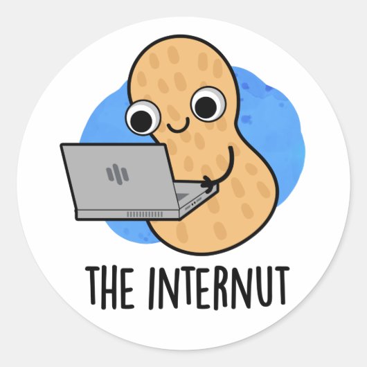 Der Internut Funny Internet Peanut Pub Runder Aufkleber (Vorderseite)