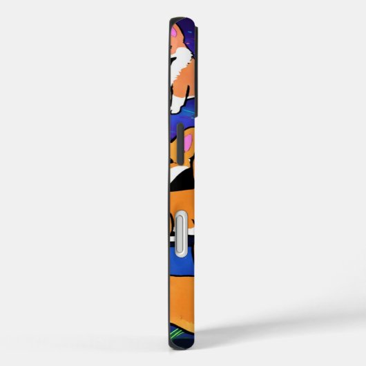 Der iPhone Case für Playful Foxes Cartoon (Rückseite / Rechts)