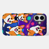 Der iPhone Case für Playful Foxes Cartoon (Rückseite (Horizontal))