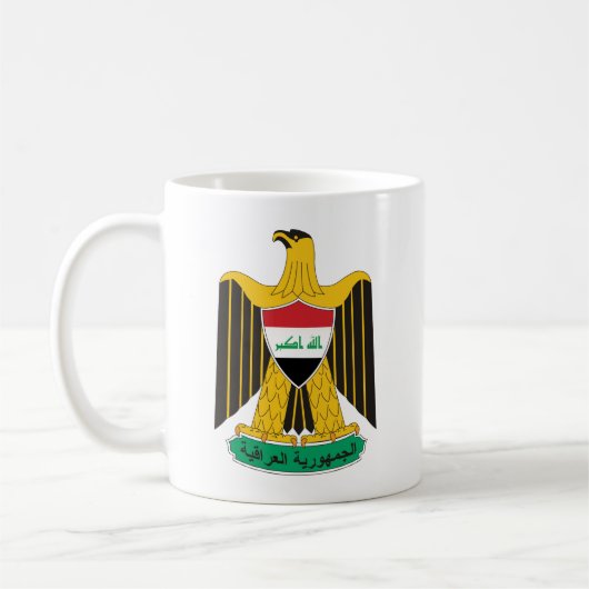 der Irak-Emblem Kaffeetasse (Links)