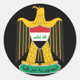 der Irak-Emblem Runder Aufkleber