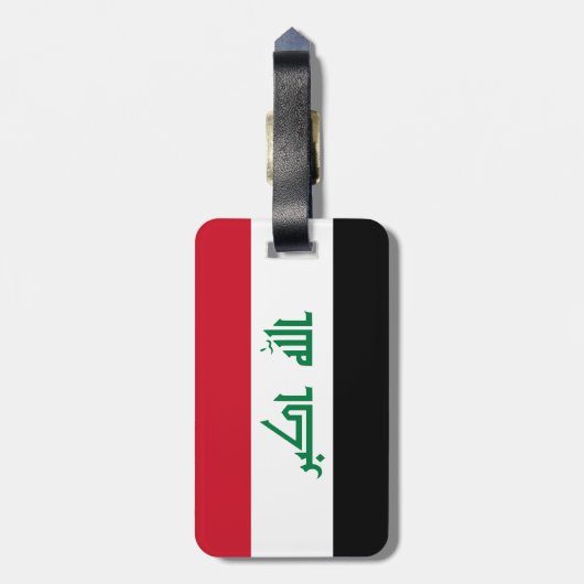 Der Irak-Flagge Gepäckanhänger (Rückseite vertikal)