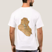 Der Irak-Flagge + Karte + Text-T - Shirt (Rückseite)