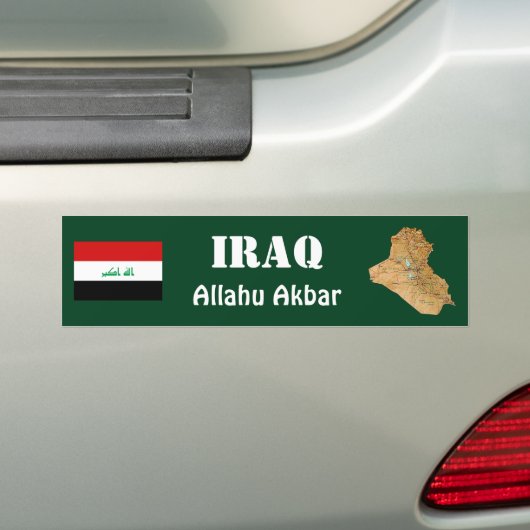 Der Irak-Flagge + Karten-Autoaufkleber Autoaufkleber (Auf Auto)