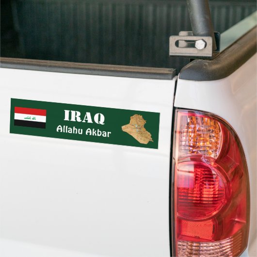 Der Irak-Flagge + Karten-Autoaufkleber Autoaufkleber (Auf Lkw)