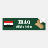 Der Irak-Flagge + Karten-Autoaufkleber Autoaufkleber (Vorne)