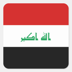 Der Irak-Flaggen-Aufkleber Quadratischer Aufkleber
