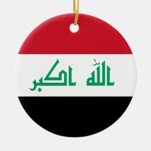 Der Irak-Flaggen-Verzierung Keramikornament