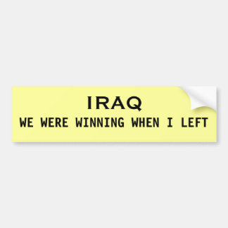 DER IRAK, GEWANNEN WIR, ALS ICH VERLIESS AUTOAUFKLEBER