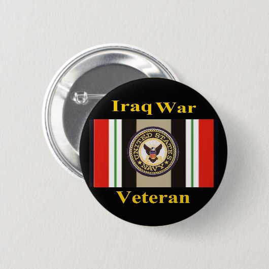 Der Irak-Kriegs-Veteranen-"Marine-" Button (Vorne & Hinten)