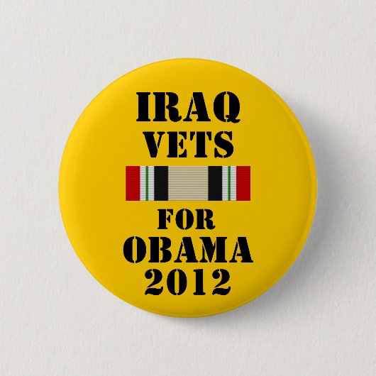 Der Irak-Tierärzte für Obama 2012 Button (Vorderseite)