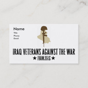 Der Irak-Veterane gegen die Kriegs-Visitenkarten Visitenkarte