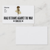Der Irak-Veterane gegen die Kriegs-Visitenkarten Visitenkarte (Vorne/Hinten)
