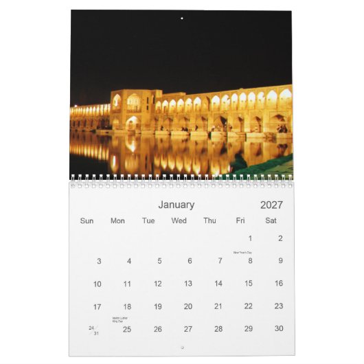 Der Iran-Architektur Kalender (Jan 2027)