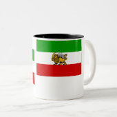 Der Iran-Flagge (1925-1979) Zweifarbige Tasse (VorderseiteRechts)