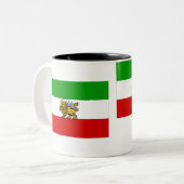 Der Iran-Flagge (1925-1979) Zweifarbige Tasse (Vorderseite Links)
