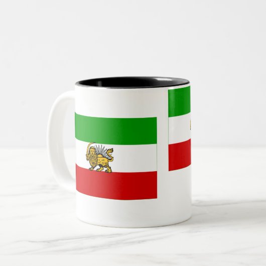 Der Iran-Flagge (1925-1979) Zweifarbige Tasse (Vorderseite Links)