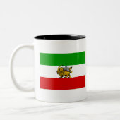 Der Iran-Flagge (1925-1979) Zweifarbige Tasse (Links)