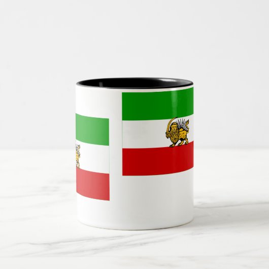 Der Iran-Flagge (1925-1979) Zweifarbige Tasse (Mittel)