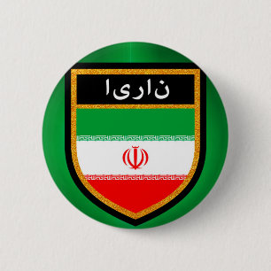 Der Iran-Flagge Button