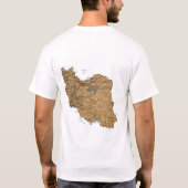 Der Iran-Flagge + Karte + Text-T - Shirt (Rückseite)