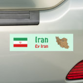 Der Iran-Flagge + Karten-Autoaufkleber Autoaufkleber (Auf Auto)