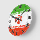 Der Iran-Flagge Runde Wanduhr (Winkel)
