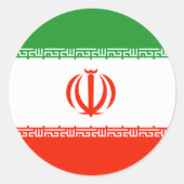 Der Iran-Flagge Runder Aufkleber (Vorderseite)