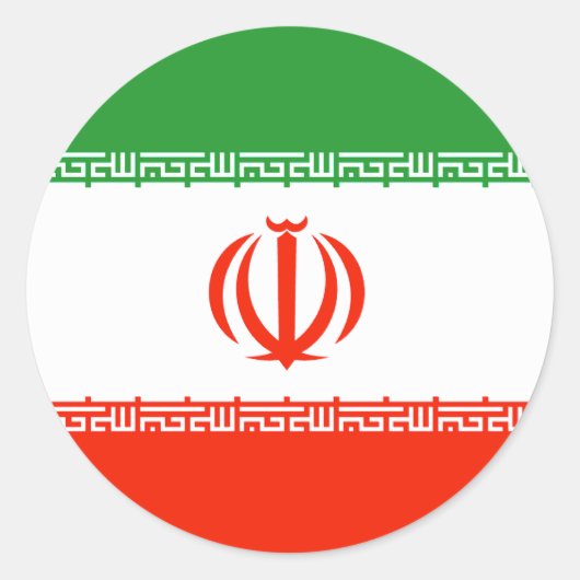 Der Iran-Flagge Runder Aufkleber (Vorderseite)