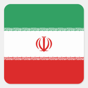 Der Iran-Flaggen-Aufkleber Quadratischer Aufkleber