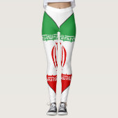 Der Iran-Flaggen-Herz Leggings (Vorderseite)