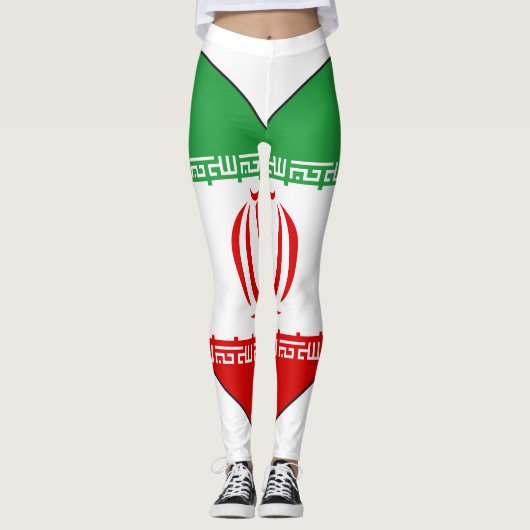 Der Iran-Flaggen-Herz Leggings (Vorderseite)