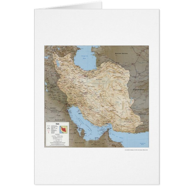 Der Iran führte Karte 1991 einzeln auf (Vorne)