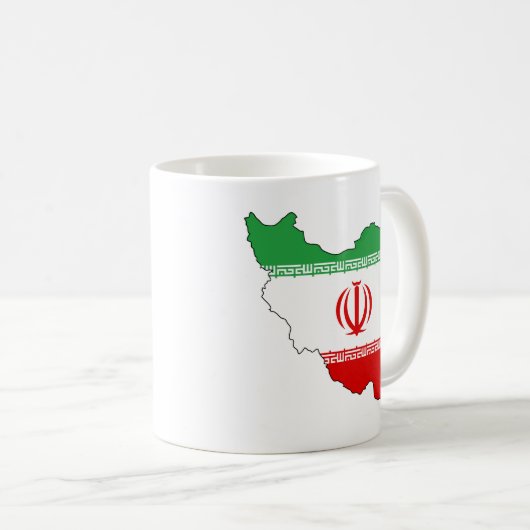 Der Iran IR, Flagge, Wappen جمهوریاسلامیایران Kaffeetasse (VorderseiteRechts)