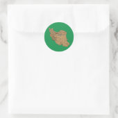 Der Iran-Karten-Aufkleber Runder Aufkleber (Tasche)