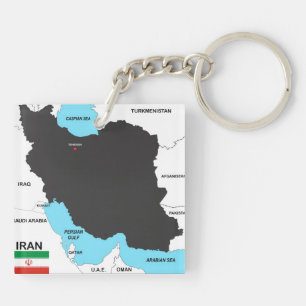 der Iran-Landkartenflagge Schlüsselanhänger